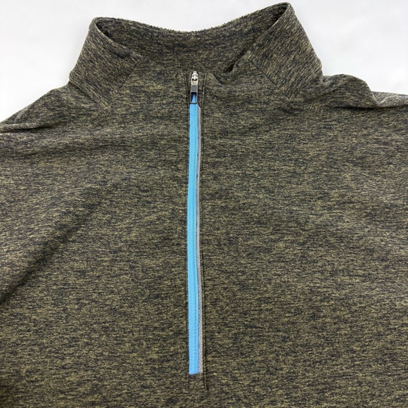 Lululemon Men’s Surge Warm 1/2 Zip Heathered Utilitarian / Black Long Sleeve - Picture 7 of 13